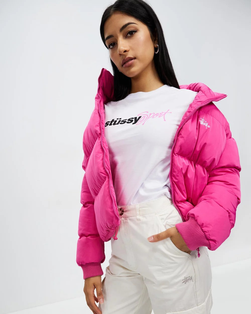 Stussy Graffiti Puffa Jacket