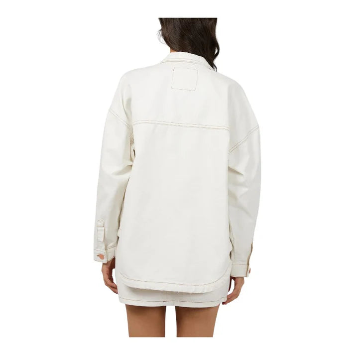 All About Eve Coco Denim Shacket - White