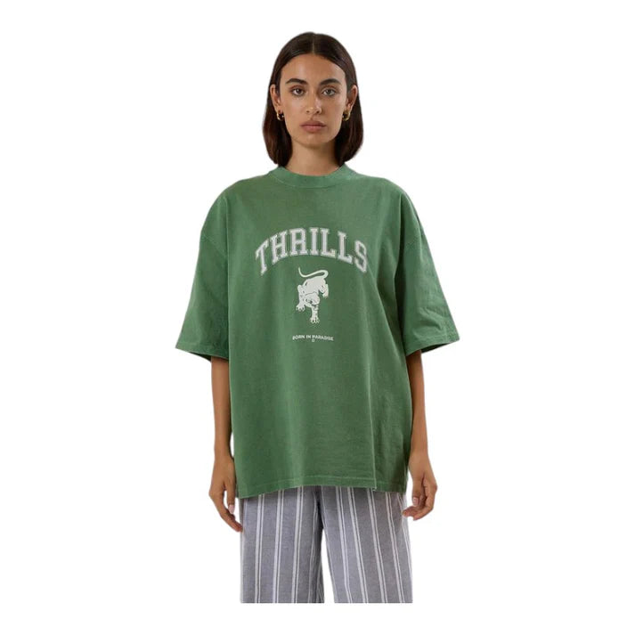 Thrills Hard Knocks Oversized Tee - Elm Green Fade